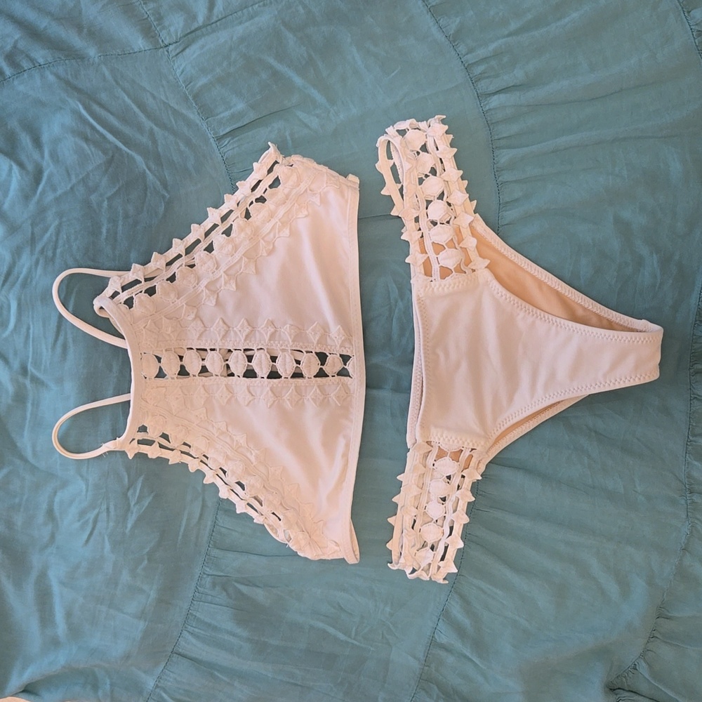 Ale by Alssandra White Bikini Set Sz S/P